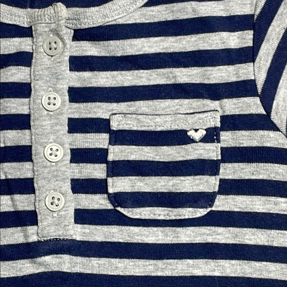 CARTERβS Striped Blue and Gray Kids Shirt - Picture 8 of 8